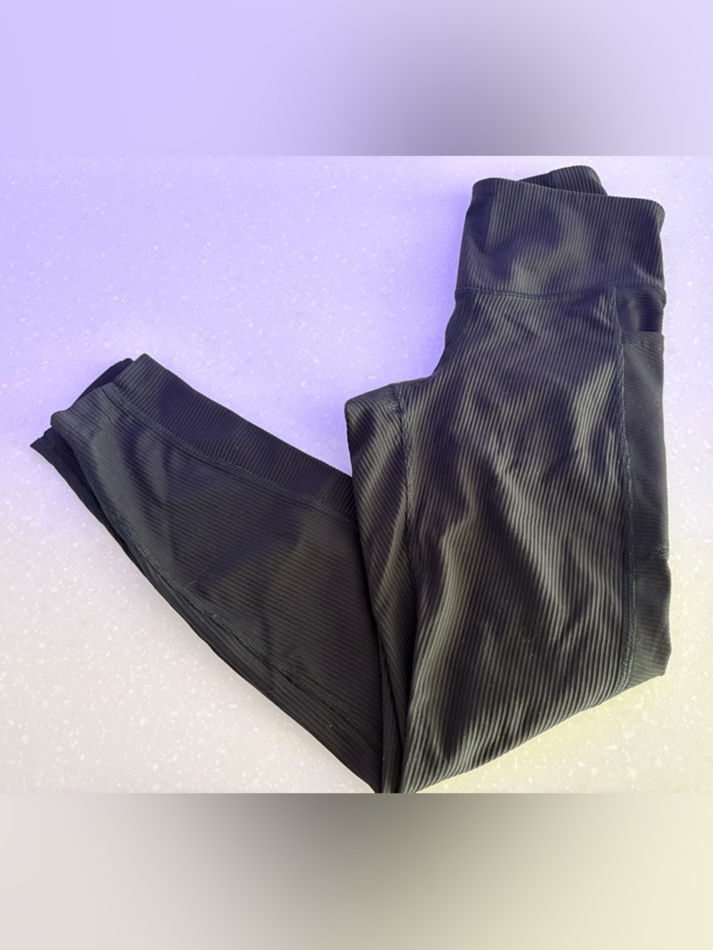Old Navy Black High-Rise Ribbed Leggings